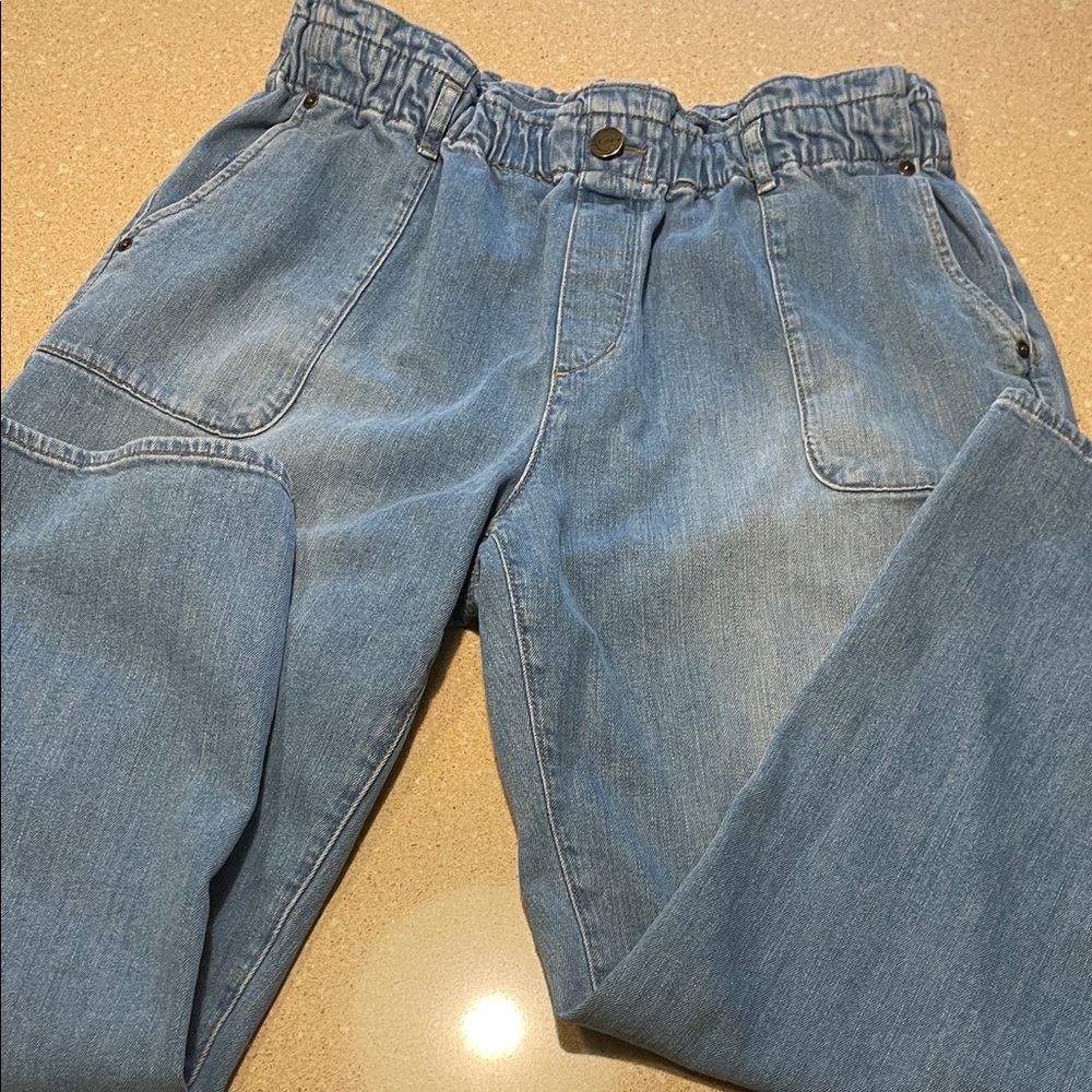 Women’s Light Blue Elastic Waist Denim Jeans